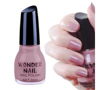 Nail Polish Nude Coffee Purple Quick Dry & Long Lasting Nail Varnish Neutral Nail Polish Non-Toxic Water Based Formula Natural Nail Polish for DIY Nail Art Gift, 20ml