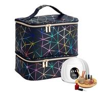 Nail Polish Organiser, 30 Bottles Nail Polish Organizer Case - Nail Accessories Organizer - Nail Polish Bag Organiser, Nail Storage Organiser, Large Capacity, Holds 30 Bottles, Stable G, black, see