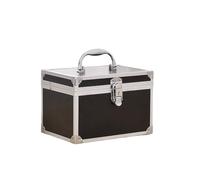 Nail Polish Organiser Makeup Box Professional Beauty Cosmetic Cases Make Up Bag Nail Multilayer Toolbox Storage Organizer Suitcase(Black Small)
