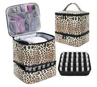 Nail Polish Organiser,Nail Varnish Storage Case, with Multiple Compartments, Compact Design for Home and Travel Use, with Secure Closure