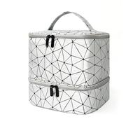 Nail Polish Organiser,Nail Varnish Storage Women's Portable Double-Layer Nail Polish Storage Bag Organizer Travel Essential Oil Box Multi-Function(B)