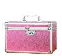 Nail Polish Organizer Bag Beauty Makeup Box Artist Professional Cosmetic Cases Make Up Nail Multilayer Toolbox Storage Organizer Suitcase Bag for Nail Polish Bottles Nail Lamp(Pink)