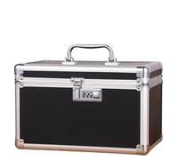 Nail Polish Organizer Bag Beauty Makeup Box Artist Professional Cosmetic Cases Make Up Nail Multilayer Toolbox Storage Organizer Suitcase Bag for Nail Polish Bottles Nail Lamp(Black)