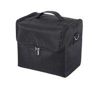 Nail Polish Organizer Bag Professional Cosmetic Boxes Large Capacity Portable Zipper Nail Art Kit Case Women Make Up Handbags Organizer Storage Makeup Bag for Nail Polish Bottles Nail Lamp(Black)