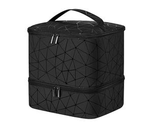 Nail Polish Organizer Case - Nail Polish Manicure Tools Carrying Case | 30 Bottles Nail Box Organizer Case | Double Layers Nail Polish Case