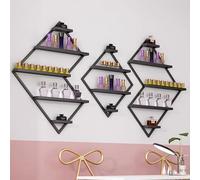 Nail Polish Organizer Rack - Wall Mount Metal Display Stand Holds Up to 450 Bottles - Essential Oil & Tattoo Ink Storage Solution