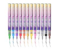 Nail Polish Painting Markers Kit - 12pc Fingernail Art Pens, Craft Design Tools, Fast Drying Smudge Proof Formula, Precise Fine Liner Tips, Salon Supply Accessory for Kids Creativity, Women and Adult