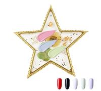 Nail Polish Palette | Nail Painting Mixed Color Palette,Board Resin Elegant Gold Edge Tray for Salon Women Station Gel Art Practice Girls Home Manicure Beauty Studio