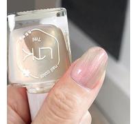Nail Polish - Pearl Blue Nail Varnish - Quick Dry Royal Chrome Nail Polish (Pearl White)