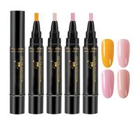 Nail Polish Pen, 4x Portable Drawing Gel Set, Manicure Art Decoration Kit, Ideal for Women, Girls, Travel, Dating, Holiday, Styling, Everyday Use, and Commuting 4.72 Inch