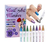 Nail Polish Pen - High Pigmentation Double Ended, Gel Manicure Professional Artistry, Acrylic Marker Pigmentation Formula, Creative Nail Illustration Kit, Household Salon Artistic Application