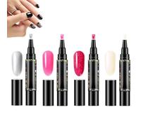 Nail Polish Pen Set- 4PCS Nail Varnish Pens Gel Nail Polish Pens Set Long-Lasting 12 Colors Quick Dry Nail Polish Pens Polishey Nail Polish Pens na il art Tool Set For Women Girls