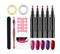 Nail Polish Pen Set | 5X Nail Polish Pens,Manicure Nail Pens, Quick-Drying Nail Polish, Long-Lasting, Gel Polish Kit