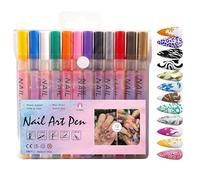 Nail Polish Pens - 0.5mm Fine Tip Quick-Drying | Fingernail Art Markers Polish Pen - for Home Party Practice Daily Christmas Birthday Beginners