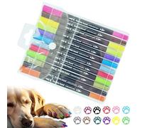 Nail Polish Pens,12 Colors Puppy Nail Polish | Funny Portable Coloring Tool Long Lasting Animal Supplies for Cats Outdoor Home Animal Grooming