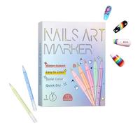 Nail Polish Pens, 12 Colours Manicure Art Tool Quick Drying, 0.5 mm Waterproof Gel Nail Painting Pens - for Women and Girls Painting Drawing Fingernail Design Home Salon Party