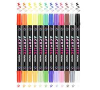Nail Polish Pens, 12-Piece Double-Tip Manicure Nail Design Set, Quick-Dry Water-Based Acrylic Paint Pens for Home, Salon, Travel, School, Dorm, Outdoor