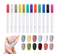 Nail Polish Pens - 12-pieces Quick Drying Drawing Tool | Nail Paint Pens,for Parties Salon Home Manicure Practice Project