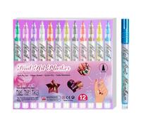 Nail Polish Pens - 2 Colors Nail-Arts Markers, Gel Nails Polish Pen Set, Fine Tip Drawing Markers, Quick-Dry Fingernail Pol/ish Pens | For Women Lady Mother Youth Beginner Manicure Salon Home