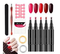 Nail Polish Pens - 4.72 Inches Nail Design | Creative Nail Polish Pen Set - Durable Gel Colours In For Clean And Detailed DIY Design At Home And In The Studio