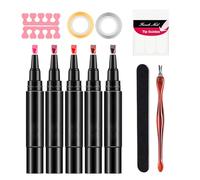 Nail Polish Pens - 5 x Easy Application Nail Pens | Nail Painting Pens | Quick Drying Nail Polish | Gel Polish Kit | Manicure Nail Pens | Durable Nail Polish Access Processes