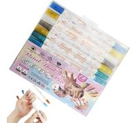 Nail Polish Pens | Double-Headed Art Pen,Personal Care Supplies for Wedding Spring Holiday Practice Teens Salon Mothers