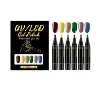 Nail Polish Pens, Fine Tip Drawing, 1 Set, Multi-Color Nail Polish Pencil Set, Nails Art Pens, Quick-Dry, For Women Lady Mother Youth Beginner Manicure Salon Home