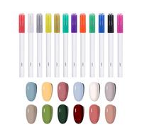Nail Polish Pens - Manicure Drawing Markers, Quick Drying 3D Nail Pen, Fine Tip Precision and Rich Pigment Flow, Handheld Watercolor Style Acrylic Paint for DIY Patterns Design