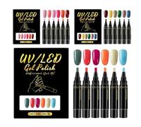 Nail Polish Pens, Stylish Shade Selection, 6pcs, Gel Polish Pen, Colors Fine Tip Drawing Markers, Quick-Dry Formula, For Women Lady Mother Youth Beginner Manicure Salon Home