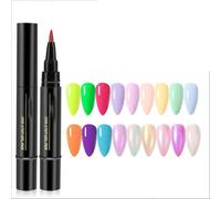 Nail Polish Pens UK, Nail Art Pens, Quick Drying Nails Varnish Pen, UV Nails Polishs Markers, Easy Apply, Painting Accessories For Women, Girls (M)