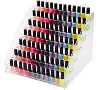 Nail Polish Rack, Seven Layers Clear Acrylic Display Stand Organizer Holder, Ladder Design, Resistant Makeup Varnish Cabinet