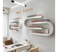 Nail Polish Rack, U-Shaped Wall Mounted Storage Organizer | Durable Essential Oils and Perfume Display Shelf, Space-Saving for Beauty Salon or Nail Studio