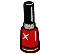 Nail Polish Red Embroidered Iron-On or Sew On Patch Iron-On Patch for Clothes Embroidered Iron-On Patch Applique Patch Size 3.4 x 8.6 cm