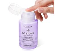 Nail Polish Remover: 180ml Acetone Gel Nail Polish Remover with Push-down Pump Enriched Removes for All Types of Nail Polish Gel Polish Nail Glue Acrylic Gels Nail Tip & Glue - Grape Scent