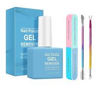 Nail Polish Remover|Gel Nail Polish Remover Kit, 15ml Easily & Quickly Gel with Cuticle Pusher, Scraper and File, No Need Soaking Or Wrapping
