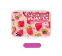 Nail Polish Remover Pads,30PCS Nail Varnish Remover Pads,Strawberry Flavor Nail Wipes fo Nail Polish,Travel Portable Nail Varnish Remover Wipes (One Size, Strawberry)