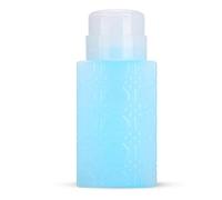 Nail Polish Remover Pump Dispenser, 250ml Push Down Pump Dispenser Bottle, Empty Bottle Nail Polish Remover Liquid Container for Makeup Remover Nail Art(Square blue)