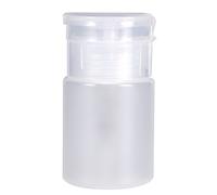 Nail Polish Remover Pump Dispenser 60ml Empty Plastic Bottle for Acetone Liquid White Transparent Nail Art Tool