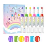 Nail Polish Set for Kids | Colourful, Odorless, Peel-able, Water-Based, Quick Drying, Six Piece Collection | Manicure Decoration Kit Safe Beauty Activities Created