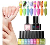 Nail Polish Set - Quick Dry 8-Color Long Lasting Nail Polish | Beauty Accessory for Daily Parties Summer Wedding Halloween Holiday Spring Salon