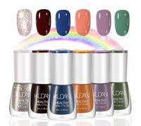 Nail Polish Sets 6PCS Nail Varnish-Quick Dry & Long Lasting Blue Green Orange Nail Varnish-Non Toxic Oily Nature No Need Uv Nail Paint For Diy Nail Art Manicure At Home No Need Cure Christmas Nails