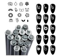 Nail Polish Stamp - 15 Pieces Manicure Stamp Pen | Creative Tools with Various Patterns Drawing Kit Beginners at Home or in the Salon
