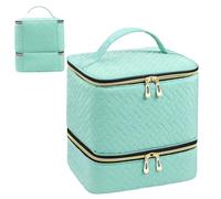 Nail Polish Storage Bag, 2 Layer Nail Kit Organizer, 25 x 20 x 19 cm Large Capacity Supplies Storage, Professional Equipment Bags, Multi Functional Makeup Box for Files, Multicolored, single