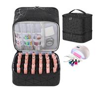 Nail Polish Storage Bag, Nail Bag Storage Case, 2 Layer Nail Polish Holder Carrying Case - Nail Polish Bag, Nail Polish Box Organizer Case