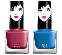 Nail Pops Nail Color Combo - Matte Finish Shade 164 & Glossy Finish Shade 156 | Long-Lasting, Chip-Resistant Nail Polish | 15 ml