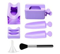 Nail Powder Tray - Durable Recycling Case With Cleaning Brush, Practical Manicure Tool Kit, Useful Nail Tech Set | Complete Arrangement For Detailed Salon Decoration Tasks