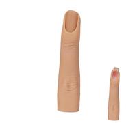 Nail Practice Finger - Liquid Silicone Esthetic Trainer, Flexible Joint Fake Tip, Realistic Skin Texture Model | Acrylic Application Salon Study, Cosmetology Student Pedagogy Artistry Teaching Device