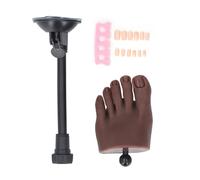 Nail Practice Foot Mannequin with Stand Flexible Bendable Lifelike Soft Silicone Practice Foot for Manicure Display Professional Training Model (Pie izquierdo)