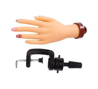 Nail Practice Hand - Bendable Nail Practice Fake Hand with Holder | Realistic Mannequin Model Manicure Training for Professionals Beginners Beauty Salon Artists