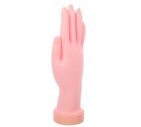 Nail Practice Hand for Acrylic Nails, Bendable Pink Rubber Right Hand | Realistic Texture, Stable Support, Easy Cleaning, Showcasing and Photography Use, Women, Natural Feel
